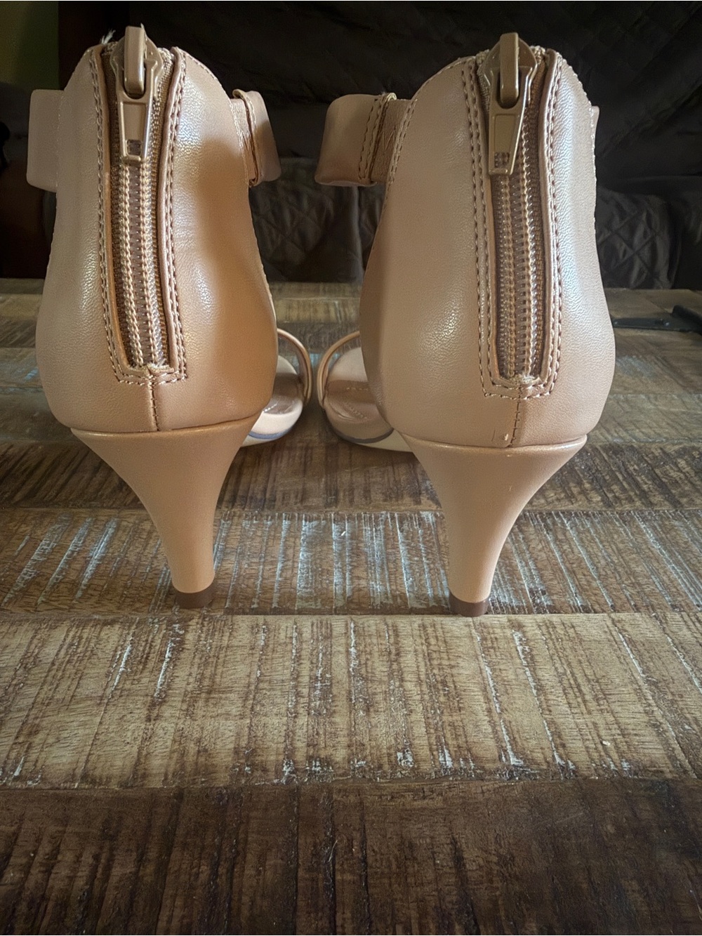 Style & Co. Beige Ankle-Strap Kitten Heel Sandals - Picture 2 of 2